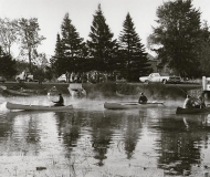 Gathering of the canoes on the Bad River, early September, 1971